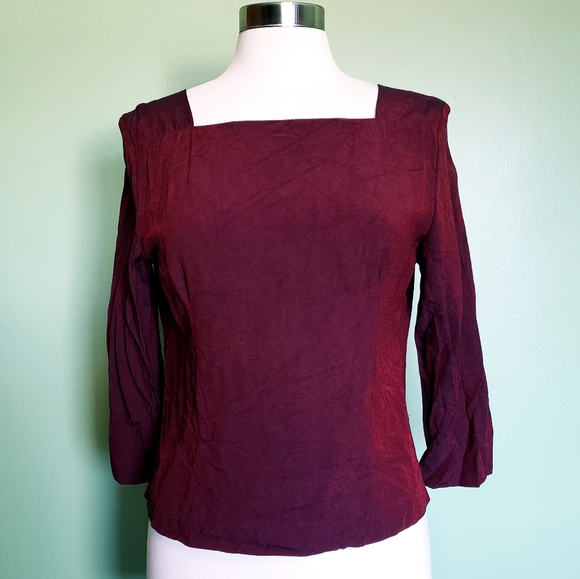 Jacqueline Ferrar Dark Red Blouse - Picture 3 of 8